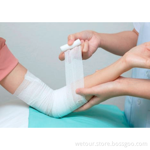 Partihandel Medicinska vita vävda elastiska bomullsbandage